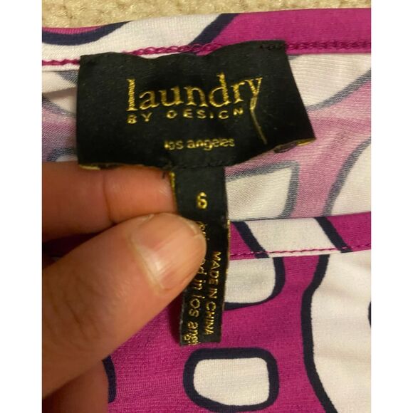 Laundry By Shelli Segal Geometric Pattern Dress Size 6 - Picture 9 of 9